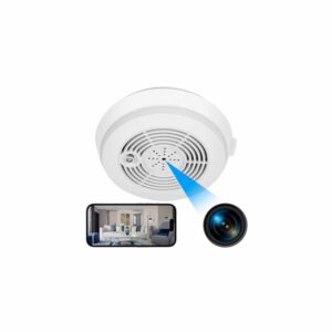 Détecteur de fumée avec caméra espion intégrée pour surveillance discrète à La Réunion
