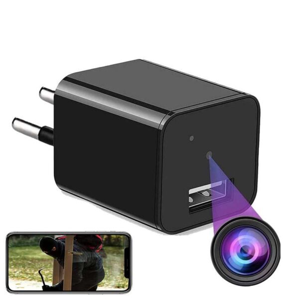 Prise chargeur USB avec caméra espion intégrée pour surveillance discrète à La Réunion