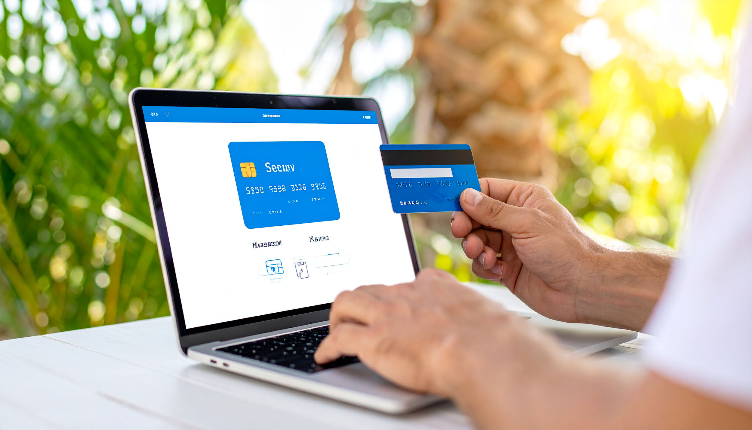 Client finalisant un achat en ligne avec carte bancaire et solutions de paiement sécurisées sur Limier Tech, boutique DOM-TOM.
